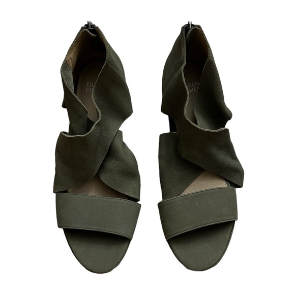 Eileen Fisher Marla Block Heel Crisscross Strappy  Sandals - Picture 3 of 9